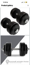 Dumbbells Set of 2 x 15kg, Dumbbell Bars, Weights and star collars.