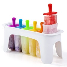 Rainbow Silicone Ice Cream Pops, Easy Release, Large  BPA Free Multicolor