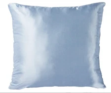 Euro Pillow Cover with zipper 26x26 - Light Blue Bridal Satin - sold per piece