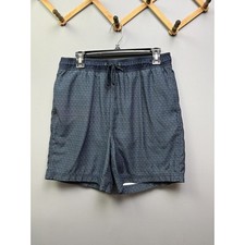 Nautica Swim Trunk Shorts Mens Medium Pocket Quick Dry Mesh Lined Blue 6" inseam
