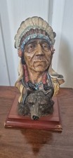 Native American Warrior with Wolf collectible figurine