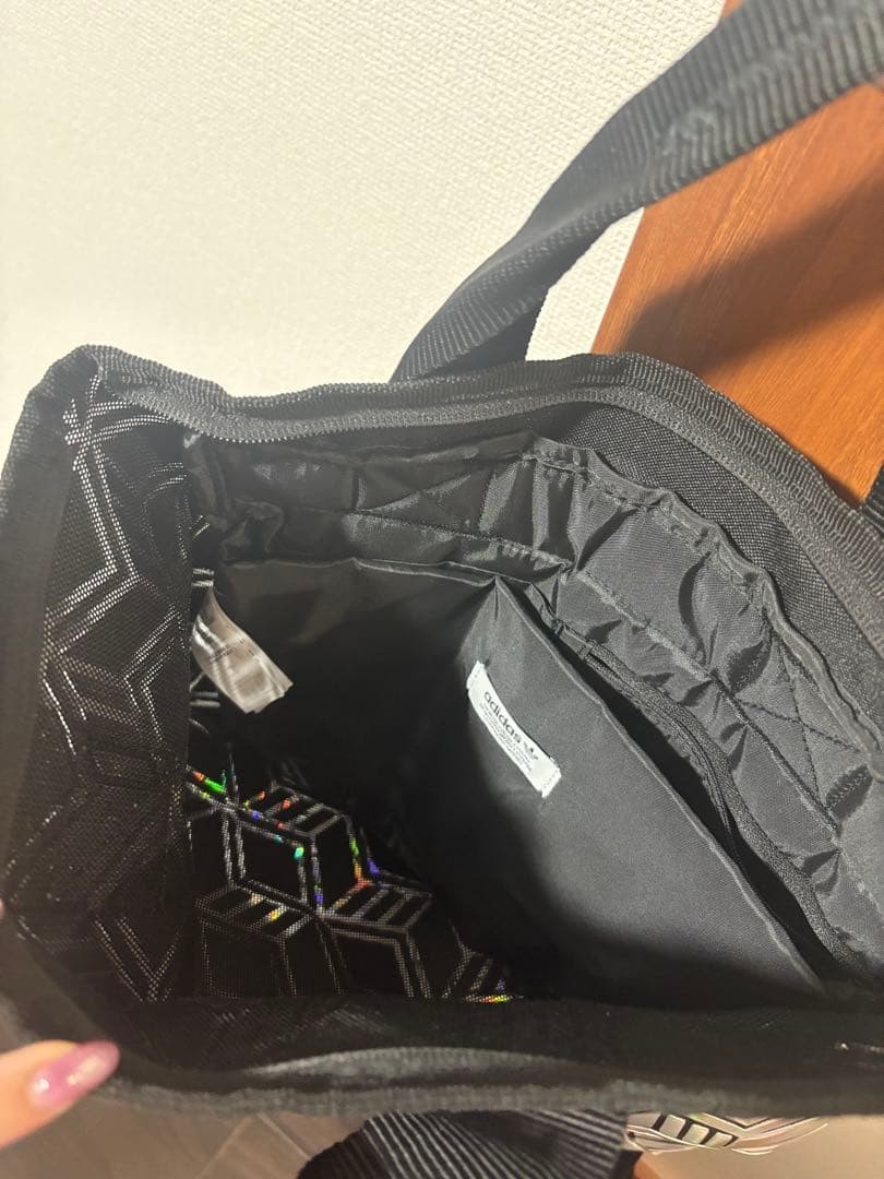 adidas backpack silver geometric pattern glossy r… - image 3