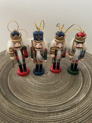 Nutcracker  Christmas Ornaments Approximately 4''-4.25'' High - Set of 4