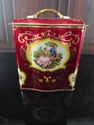 Vintage Harry Vincent Blue Bird Toffee Tin - Victorian Courting Scene - England