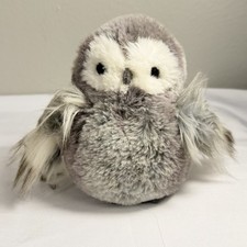 Douglas Plush Mini Owl Gray White 6  Stuffed Animal 9806G 2021 Soft Bird