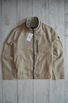 Walbusch Men's Linen Lightweight Jacket Size Large/Beige(Cooling-Full Zip) NEW