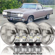 Fits Chevy Impala El Camino 5.75 5-34led Headlights Hilo Sealed Beam 4pcs