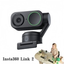 Insta360 Link 2 AI Webcam- 4K 1/2" Sensor Gesture Control Compatible with Mac/PC