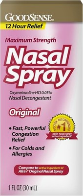 GoodSense Maximum Strength Nasal Spray Relief For Allergies, 1 Fluid Ounce