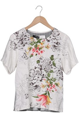 Thought T-Shirt Damen Shirt Kurzärmliges Oberteil Gr. S Baumwolle Weiß #h9k1w7b