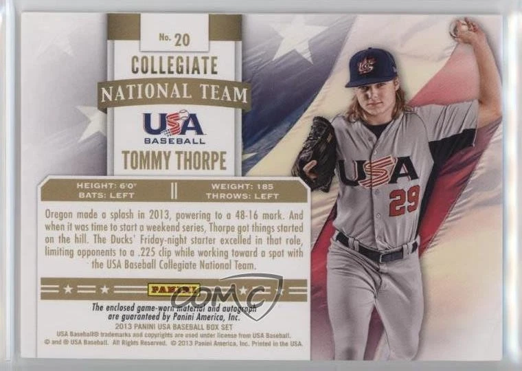2013 Panini USA Baseball Box Set /35 Tommy Thorpe #20 Auto - Image 2 of 2