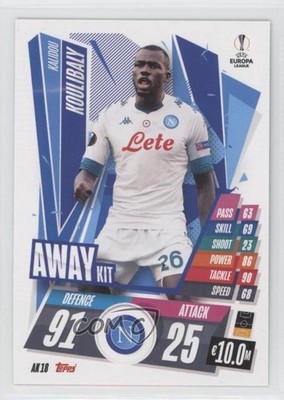2020-21 Match Attax UEFA Champions League Extra Away Kit Kalidou Koulibaly 0s5