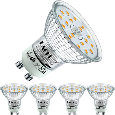 EACLL GU10 LED Warmweiss 4.9W Ersetzt 70W Halogen Leuchtmittel, 4Er-Pack. 515 Lu