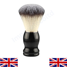 Image of Mens Traditional Natural Bristle Shaving Brush Wooden Handle Barber Hair Beard