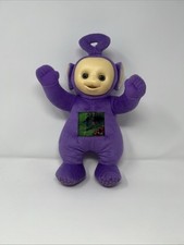 2003 Teletubbies Talking Tinky Winky Purple Plush With Lenticular Bunny tummy.