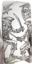 10 ozt 999 Fine Silver Art Bar - PIRATES DUAL - ADAMO TECHNE - Limited Edition 104.90 per troy oz