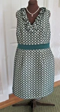 ModCloth x Anna Sui Admiring Eyes Green & Gold Jacquard Sheath Dress Plus sz 20