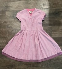 Cherokee Girls L 10/12 Dress Lilac Pinstripe Short Sleeve Party Tea Fairy Garden