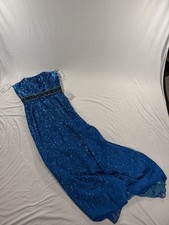 NWT Sherri Hill Dress Blue Prom Winter Formal Size 6 Beaded