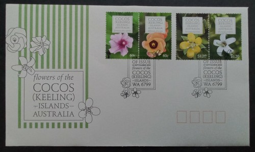 2010 Cocos Keeling Islands Flower Species FDC 4 Stamps cd Cocos Islands