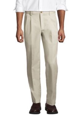 Lands End Men's Comfort Waist Pleated No Iron Chino 299540 (Q) Pick Size & Color