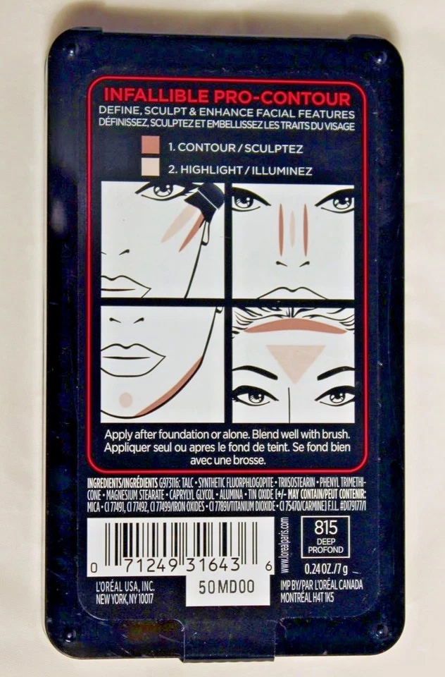 Lot of 3 Loreal Infallible Pro-Contour Contour & Highlight Palette 815 Deep NEW - Image 3 of 3