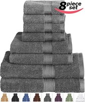 Cotton Bath Towel Set Grey - 8 Piece Includes 2 Bath Towels, 2 Hand Towels, And on sale Cotton Bath Towel Set Grey - 8 Piece Includes 2 Bath Towels, 2 Hand Towels, And on sale