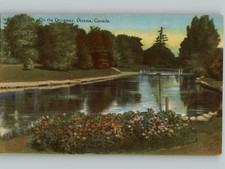Postcard - On the Driveway, Ottawa, CA Canada - Lake Pond Park Bridge