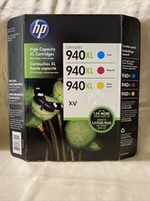HP 940XL 3-pack Cyan/Magenta/Yellow Original Ink Cartridges NEW Exp 3/2017