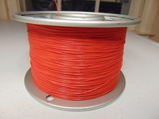 20 feet 32 AWG stranded Silver Plated Copper PTFE Wire Red SPC 19 STRAND