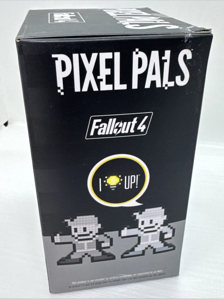 Pixel Pals Fallout 4 VAULT BOY Light Up 5” Figure Black & White NEW - Image 2 of 4