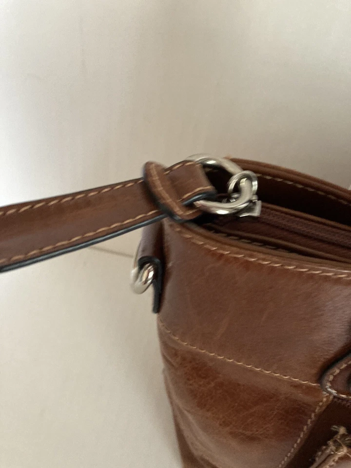 Giani Bernini Bolso de Mano Marrón Med Bolsillos Brazo Cartera Foto 4 de 4