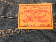  295 LEVI LVC 505-0217 VINTAGE 1967 BIG E REDLINE SELVEDGE JEANS 32  27