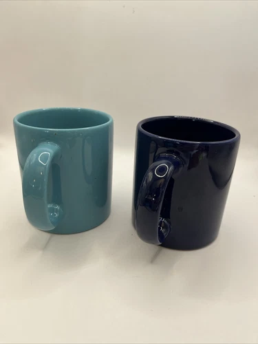 Waechtersbach  W Germany Mug Set of 2 Blue Coffee Cups VTG