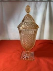 Vintage Anchor Hocking Miss America Pink Depression Glass Candy Dish W/lid