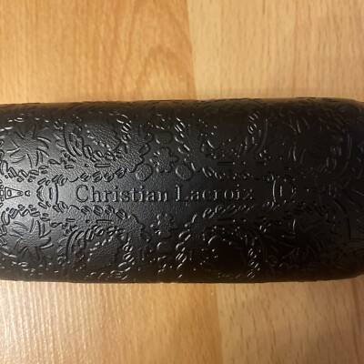 Christian Lacroix Lunettes Black Embossed Eye Glasses Clam  display picture 2