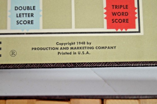 Juego de mesa Scrabble 1953 de colección Selchow & Righter granate COMPLETO Family Word Fun - Imagen 10 de 10