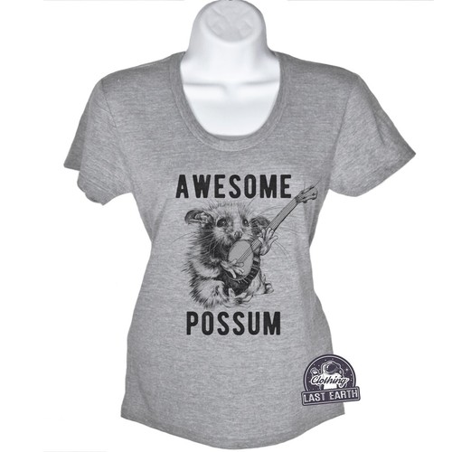 Awesome Possum T-Shirt - Womens Size XL - Funny Banjo Shirt - LAST ONE ON SALE