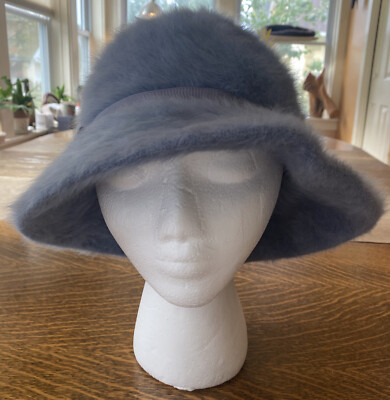 VTG Kangol Furgora Linda Women's 21” Hat Light Blue Faux Fur - Main Image
