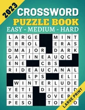 Crossword Puzzle Book Large Print: 90 Easy Medium and Hard Large Print Crossword
