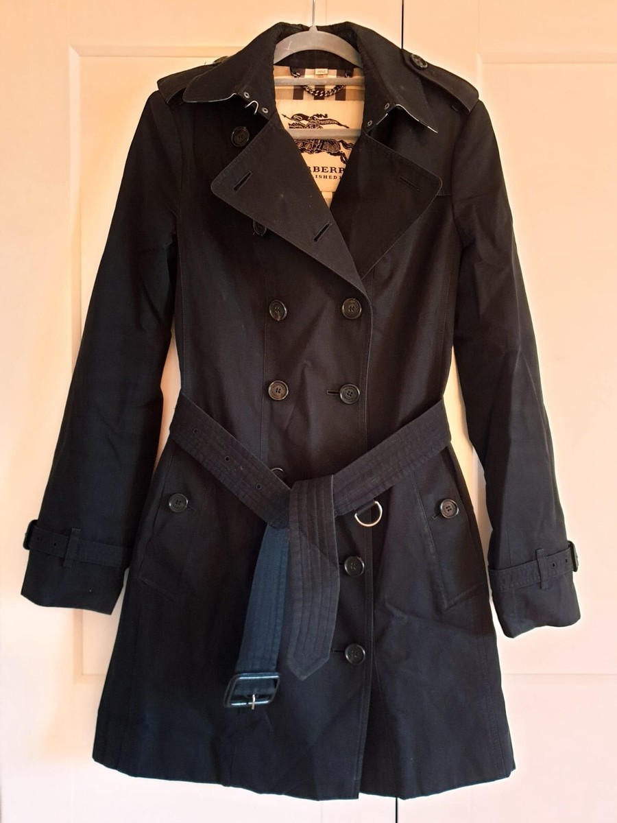Burberry 'The Sandringham' Black Medium Mid Length Trench Burberry 'The Sandringham' Black Medium Mid Length Trench