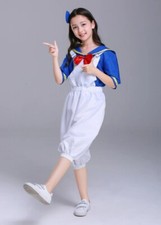 Kids Cute Donald Duck Cosplay Girls Duck Anime Show Costume Jumpsuit Accessories