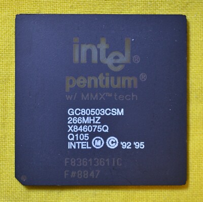 INTEL PENTIUM MMX 266 MHz GC80503CSM Q105 ENGINE.ERING SAMPLE ES PROCESSOR RARE