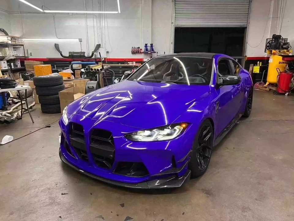 CSL Style Real Carbon Fiber Front Bumper Lip For BMW G80 M3 G82 G83 M4 2021-2024 - Image 4 of 4