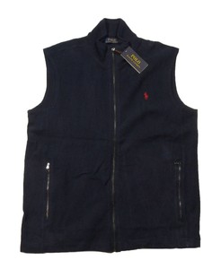 Polo Ralph Lauren Men's Navy Cotton Knit Full Zip Vest | eBay