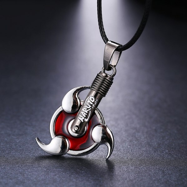 Naruto Hatake Kakashi Uchiha Sasuke Sharingan Pendant Necklace Alloy Jewelry