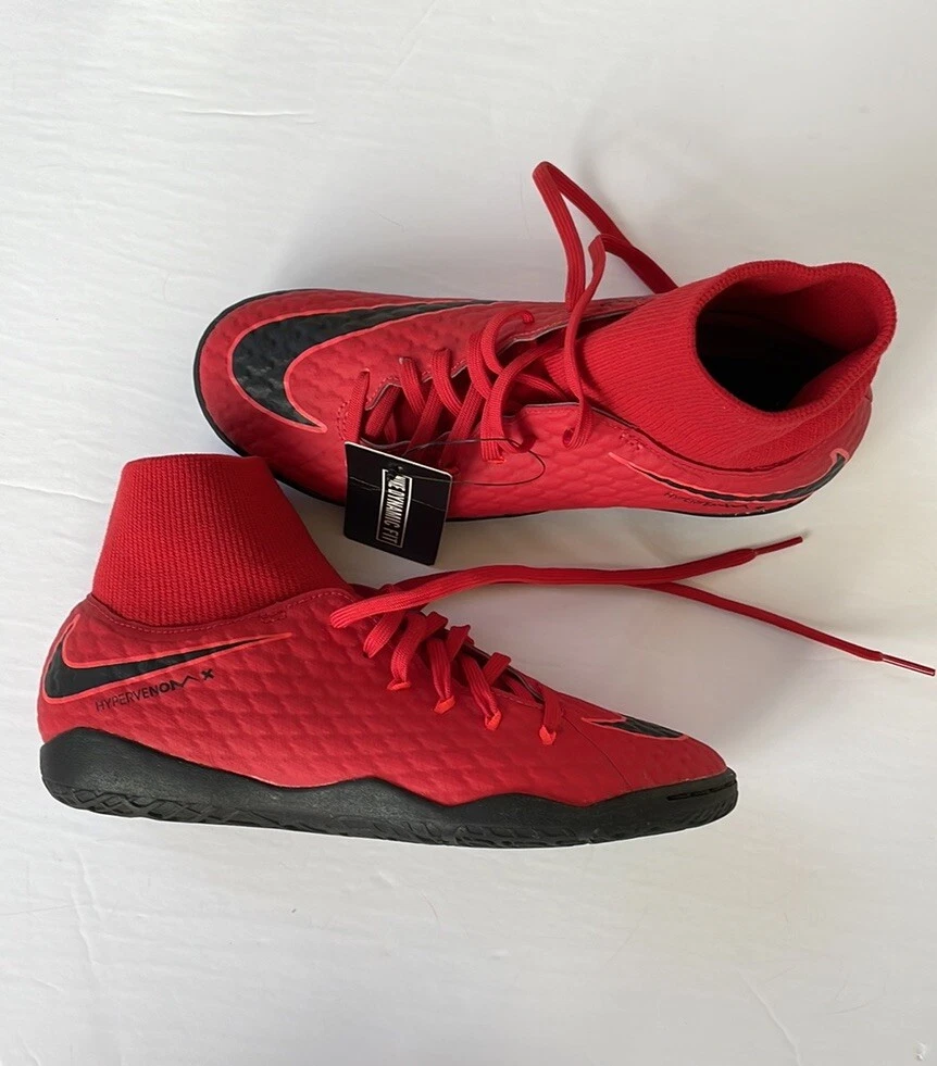 Nike Mens Rare Hypervenomx Phelon 3 DF IC 917768 616 Red Black Soccer Shoes