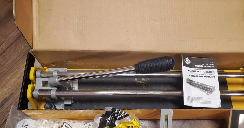QEP 20" Tile Cutter w/ Various Spacers & Tools for Porcelain & Ceramic Rip & Dia - Image 2 of 4