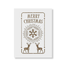 Merry Christmas Snowflake Stencil - Durable  Reusable Mylar Stencils