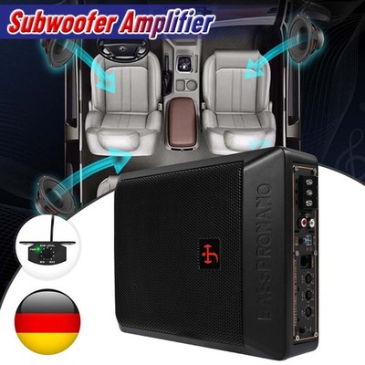6*8''1200W Active subwoofer Amplified Slim Underseat Car Bass Box Audio Amplifier